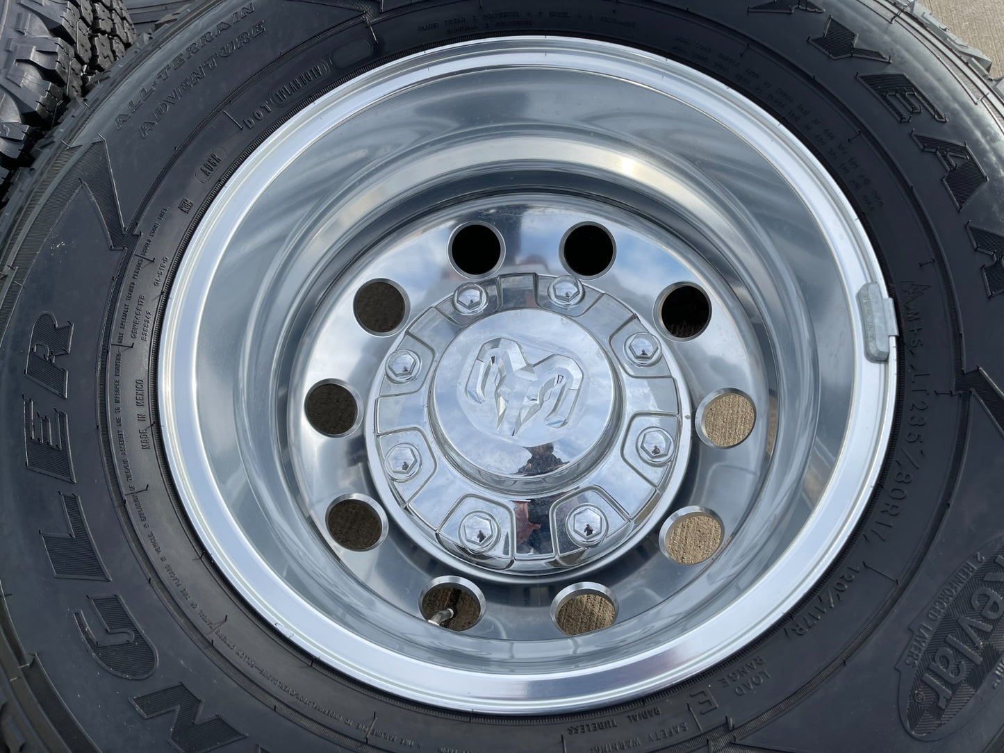 17" Dodge Ram 3500 Dually Laramie 8x200 wheels rims 2701 2702 OEM GOODYEAR