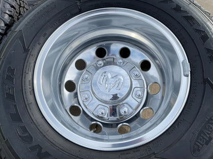 17" Dodge Ram 3500 Dually Laramie 8x200 wheels rims 2701 2702 OEM GOODYEAR