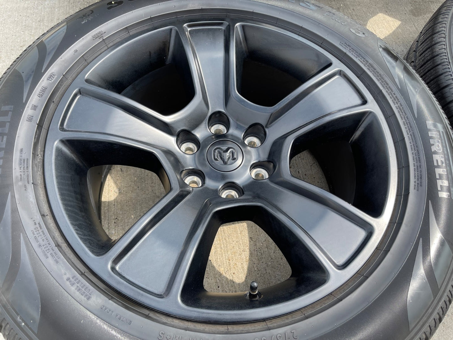 20" Dodge Ram 1500 OEM LIMITED Black 2676 2723 wheels rims PIRELLI SCORPION
