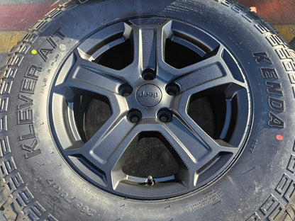 17" Jeep Wrangler Rubicon OEM wheels rims 9216 Gladiator KENDA KLEVER A/T2 NEW