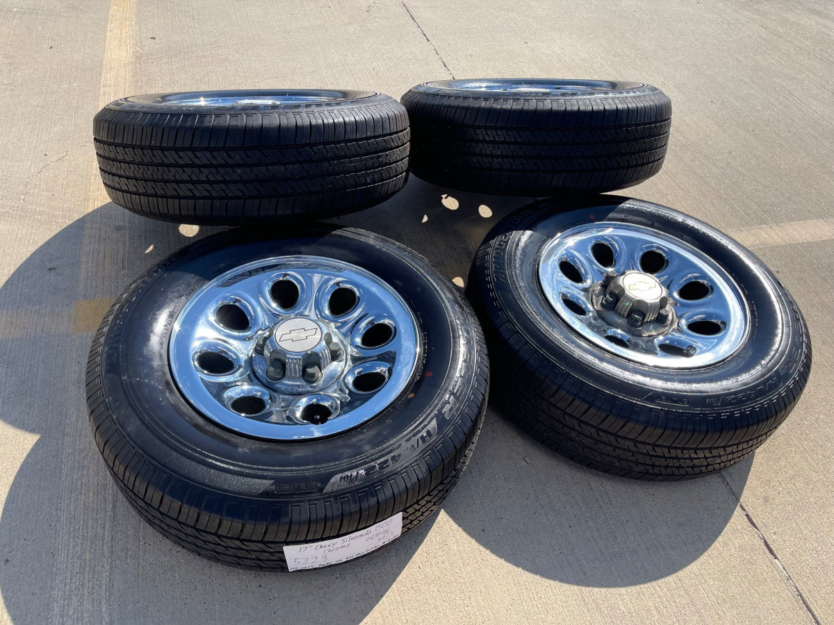 17" Chevy Tahoe Silverado Suburban Z71 OEM 5223 8069 wheels rims SET BRIDGESTONE