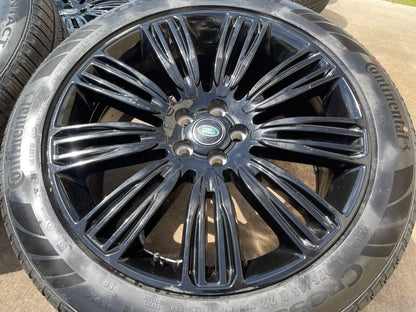 22" Land Rover Range DEFENDER OEM 72328 72331 wheels rims black CONTINENTAL