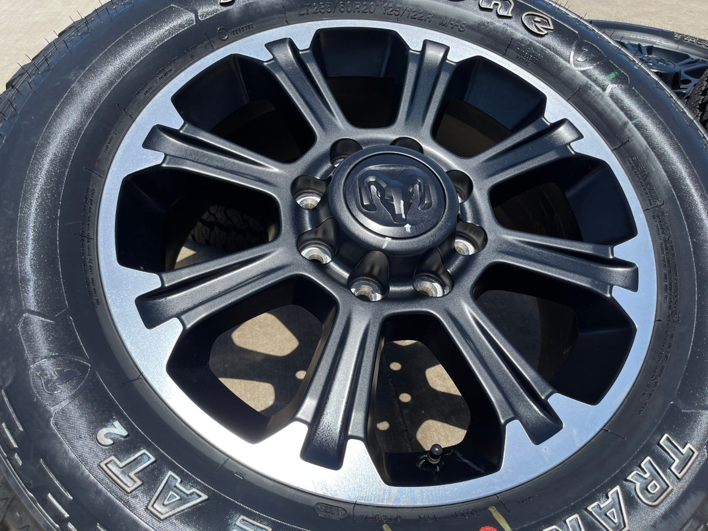 20" Dodge Ram 2500 3500 LARAMIE OEM wheels rims A/T tires 2025 2026 NEW