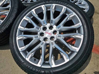 24" GMC Yukon Sierra DENALI OEM wheels rims tires 2024 2025 2026 NEW MICHELIN