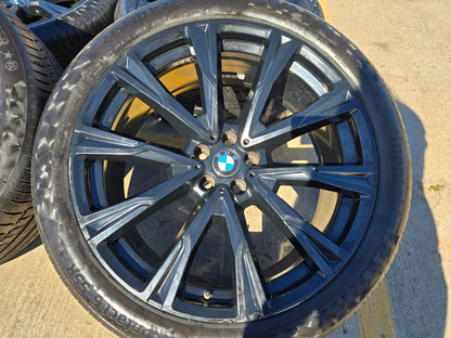 22" BMW X5 X6 X7 OEM 86534 86539 Series wheels rims tires CONTINENTAL