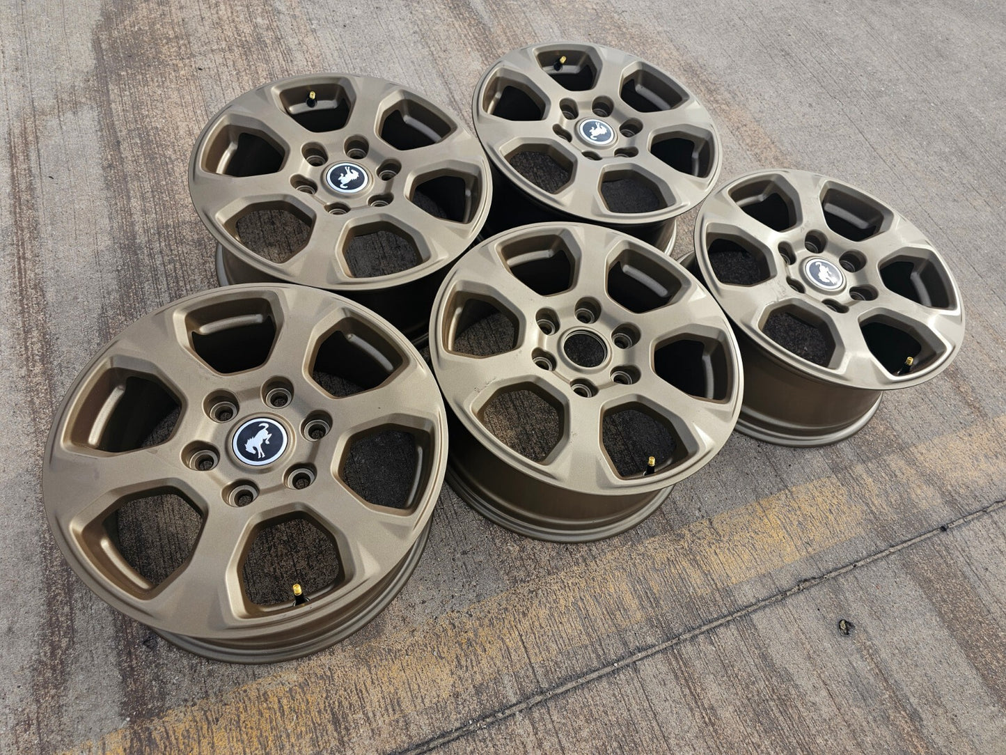 (5) 17" Ford Bronco wheels rims 10384 OEM Ranger BRONZE 2024 2025 2026 2027 NEW