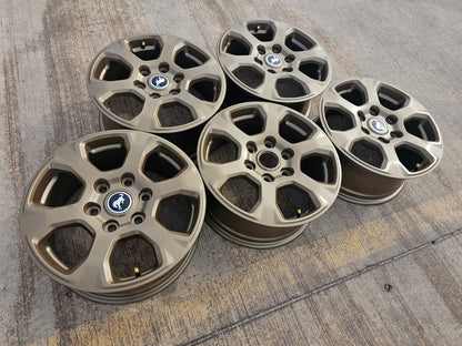(5) 17" Ford Bronco wheels rims 10384 OEM Ranger BRONZE 2024 2025 2026 2027 NEW