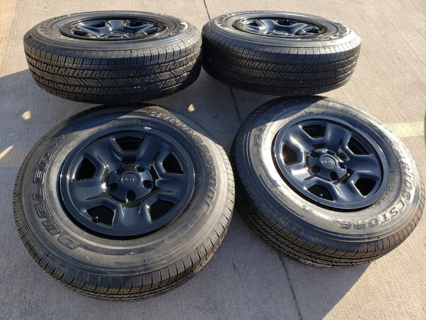 17" Jeep Wrangler SPORT OEM wheels rims tires 9240 9220 black NEW
