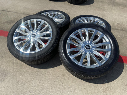 22" Cadillac Escalade Platinum OEM wheels rims 95026 4873 tires SET NEW