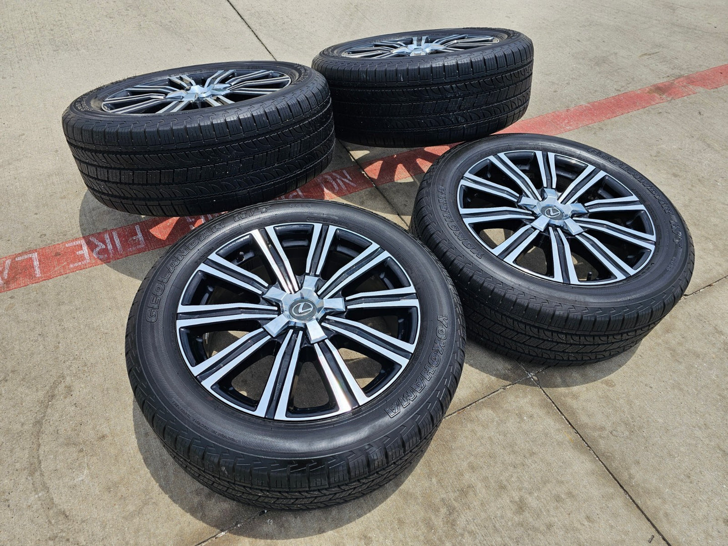21" Lexus LX570 Toyota Land Cruiser OEM 74341 wheels rims tires 5x150 YOKOHAMA