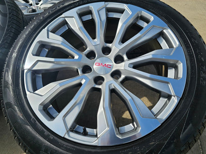 22" GMC Yukon Sierra DENALI OEM wheels rims SET 14025 97000 tires PIRELLI NEW
