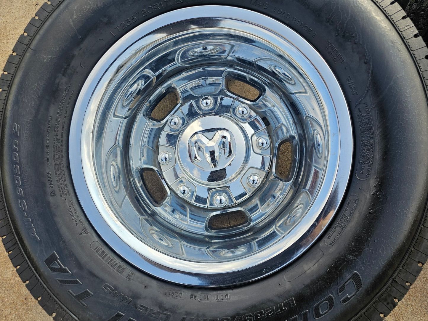 17" Dodge Ram 3500 Dually Laramie 8x200 wheels rims 2703 2704 OEM tires