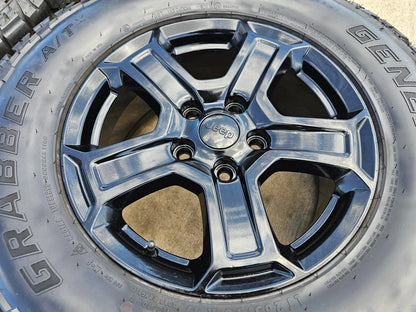 17" Jeep Wrangler Rubicon OEM Black wheels rims 9216 Gladiator GENERAL A/TX