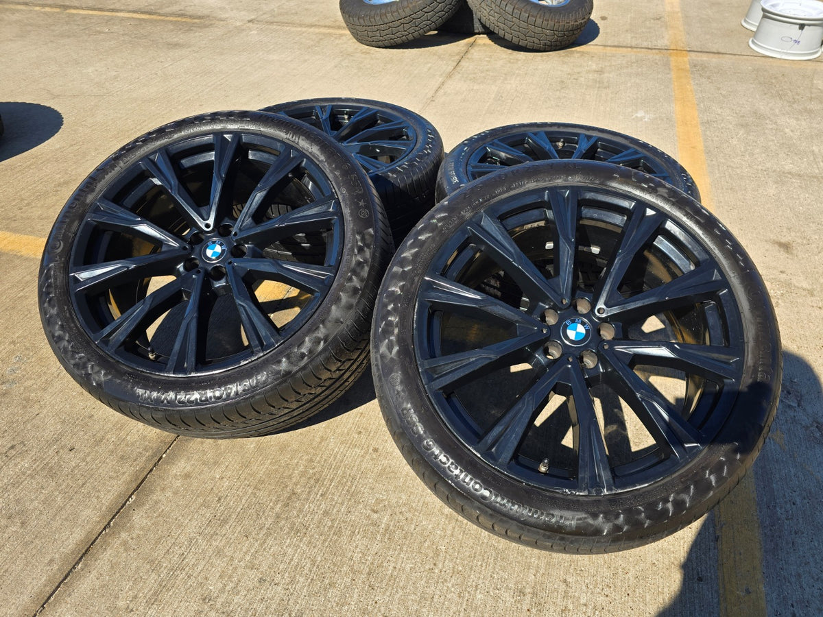 22" BMW X5 X6 X7 OEM 86534 86539 Series wheels rims tires CONTINENTAL