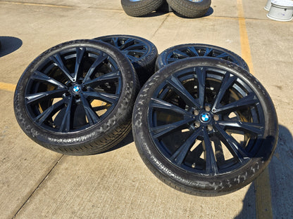 22" BMW X5 X6 X7 OEM 86534 86539 Series wheels rims tires CONTINENTAL