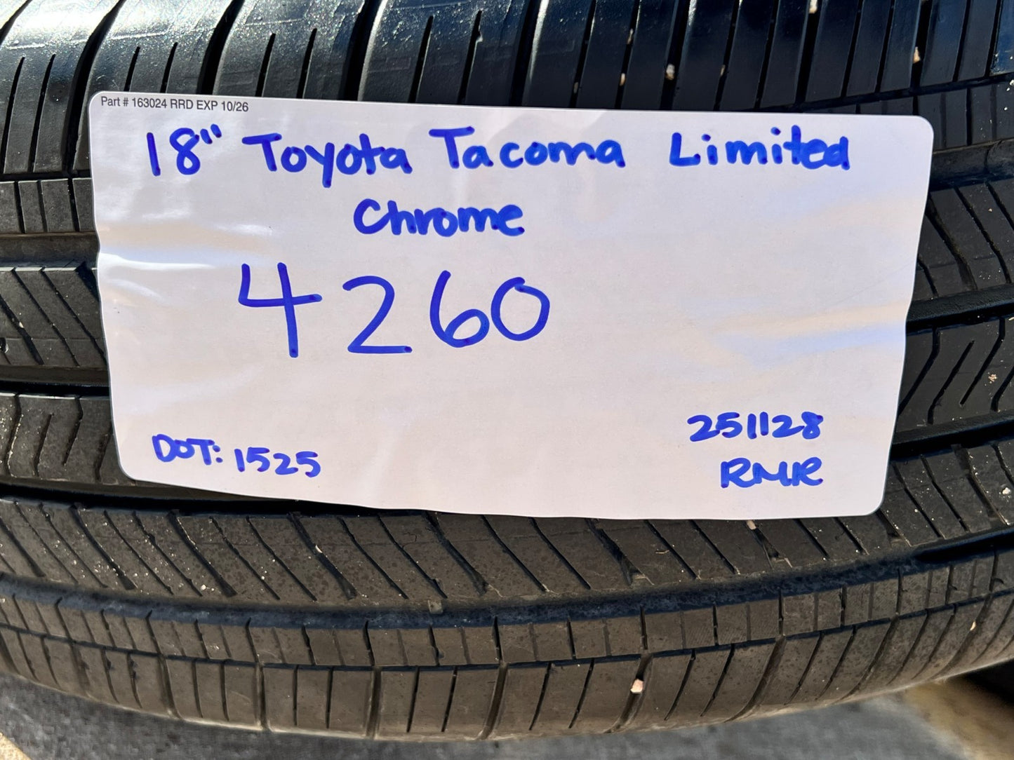 18" Toyota Tacoma LIMITED OEM chrome wheels rims 4260 4Runner 2024 2025 2026