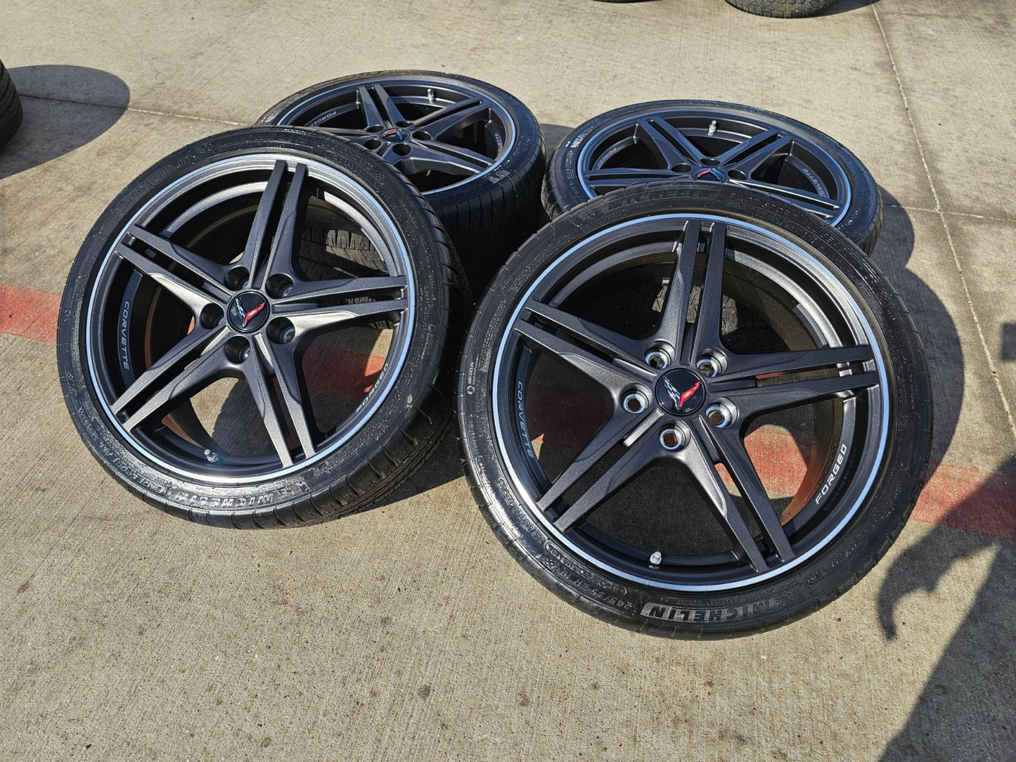 19" + 20" Chevy Corvette Z06 C8 OEM FORGED 94027 94028 wheels rims 2024 2026 NEW