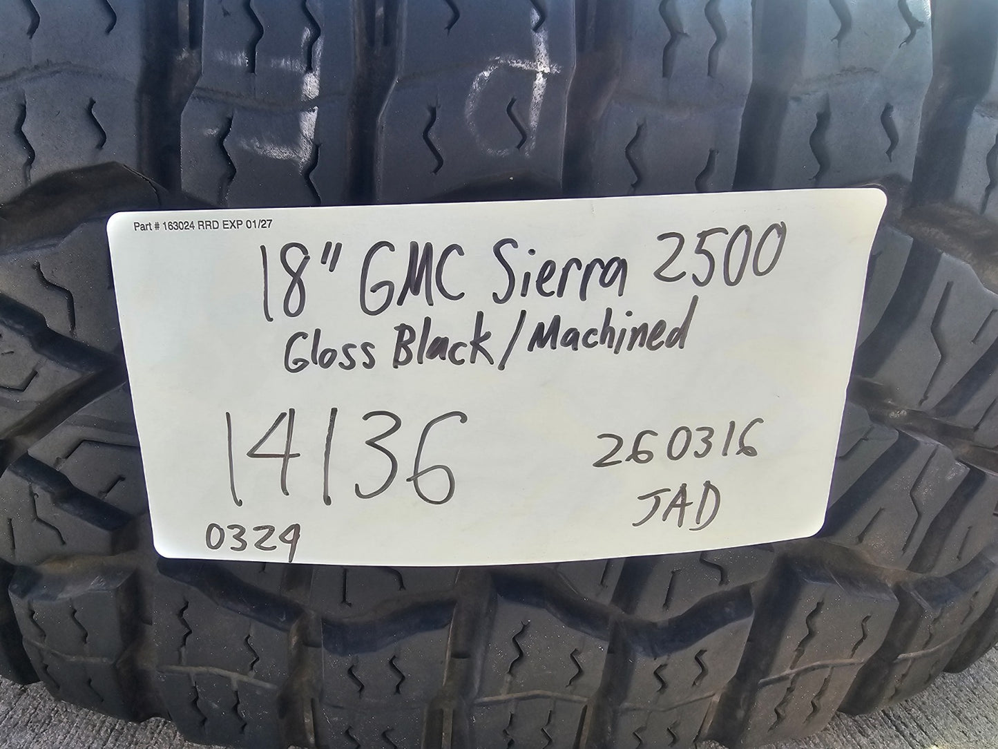 18" GMC Sierra AT4X Chevy Trail Boss 2500 OEM 14136 wheels rims GOODYEAR 35"