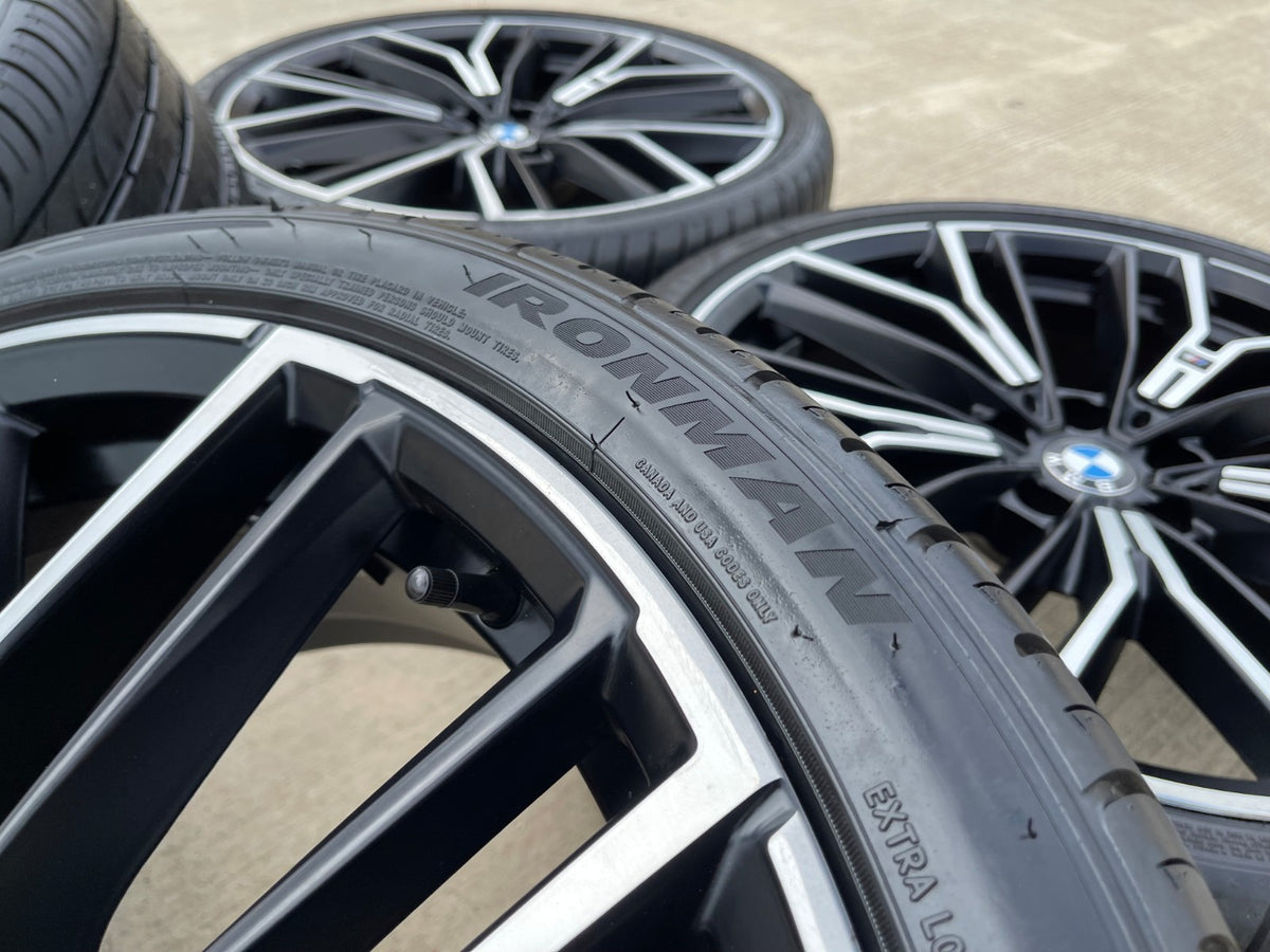 20" BMW M550i 530i 540i 640i OEM 86160 86161 Series 846M black wheels rims SET