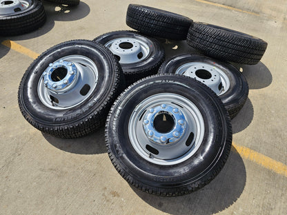 (6) 17" Ford F-350 Dually OEM rims wheels 3615 99016 tires SET MICHELIN A/T2 NEW
