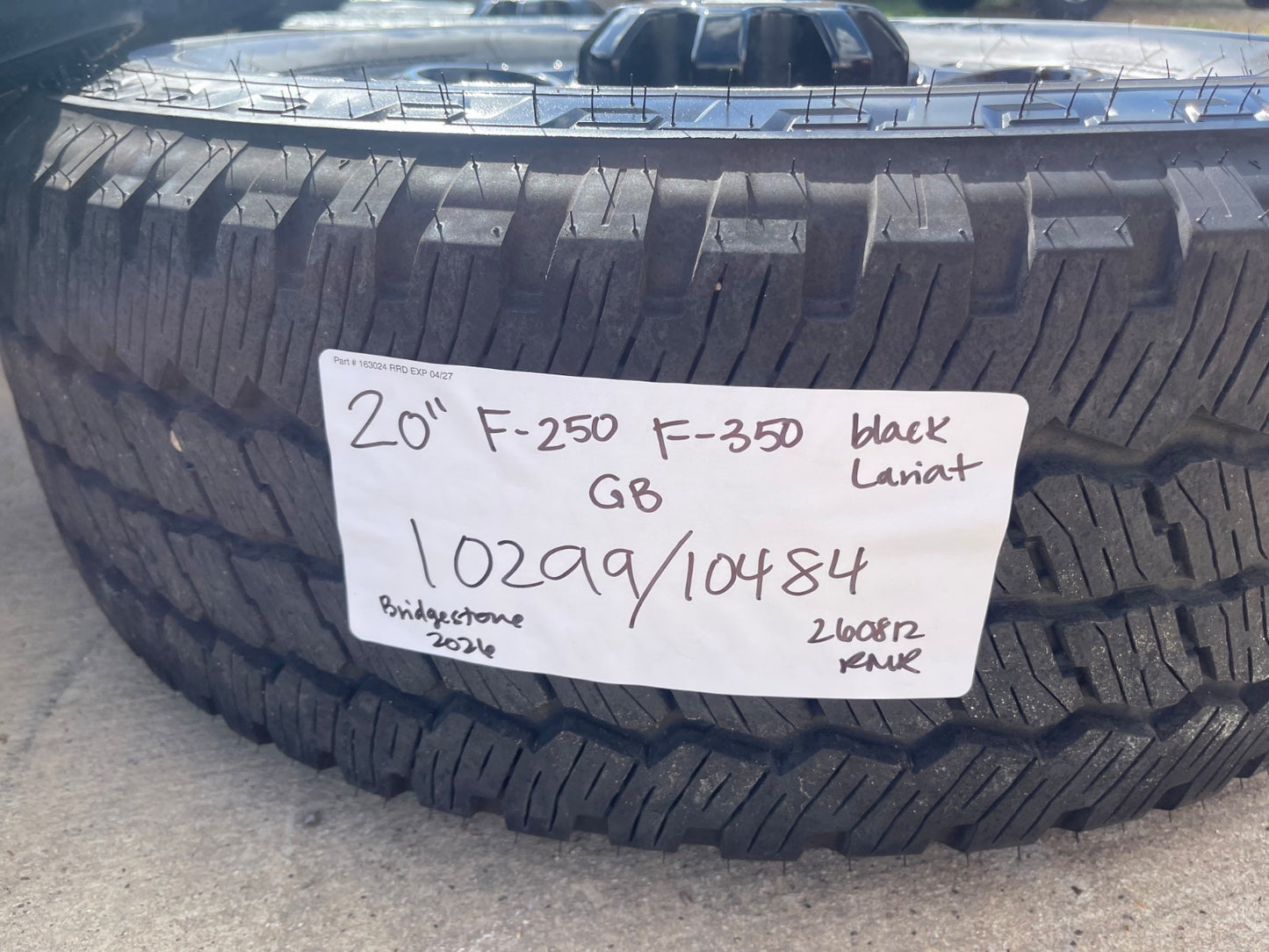 20" Ford F-250 F-350 OEM TREMOR wheels rims SET 10299 10484 BRINDGESTONE NEW