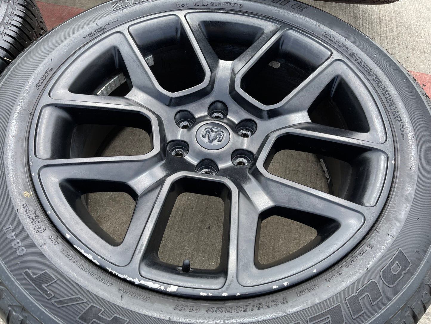 22" Dodge Ram 1500 OEM LIMITED Laramie wheels rims black 2725 2684 BRIDGESTONE