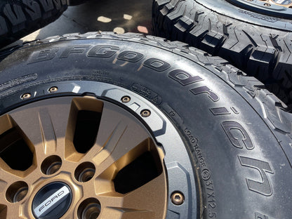 17" Ford F-150 Raptor OEM BEADLOCK 10114 BRONZE rims wheels tires BFG 37" NEW