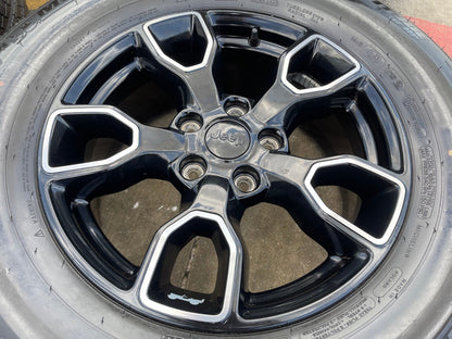 18" Jeep Wrangler SMOKY MOUNTAIN Black OEM 9198 wheels rims tires MICHELIN NEW