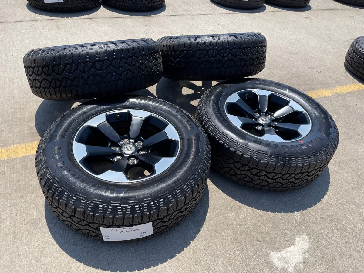 18" Dodge Ram 1500 Rebel Black OEM wheels rims 2671 tires 2024 2025 2026 NEW