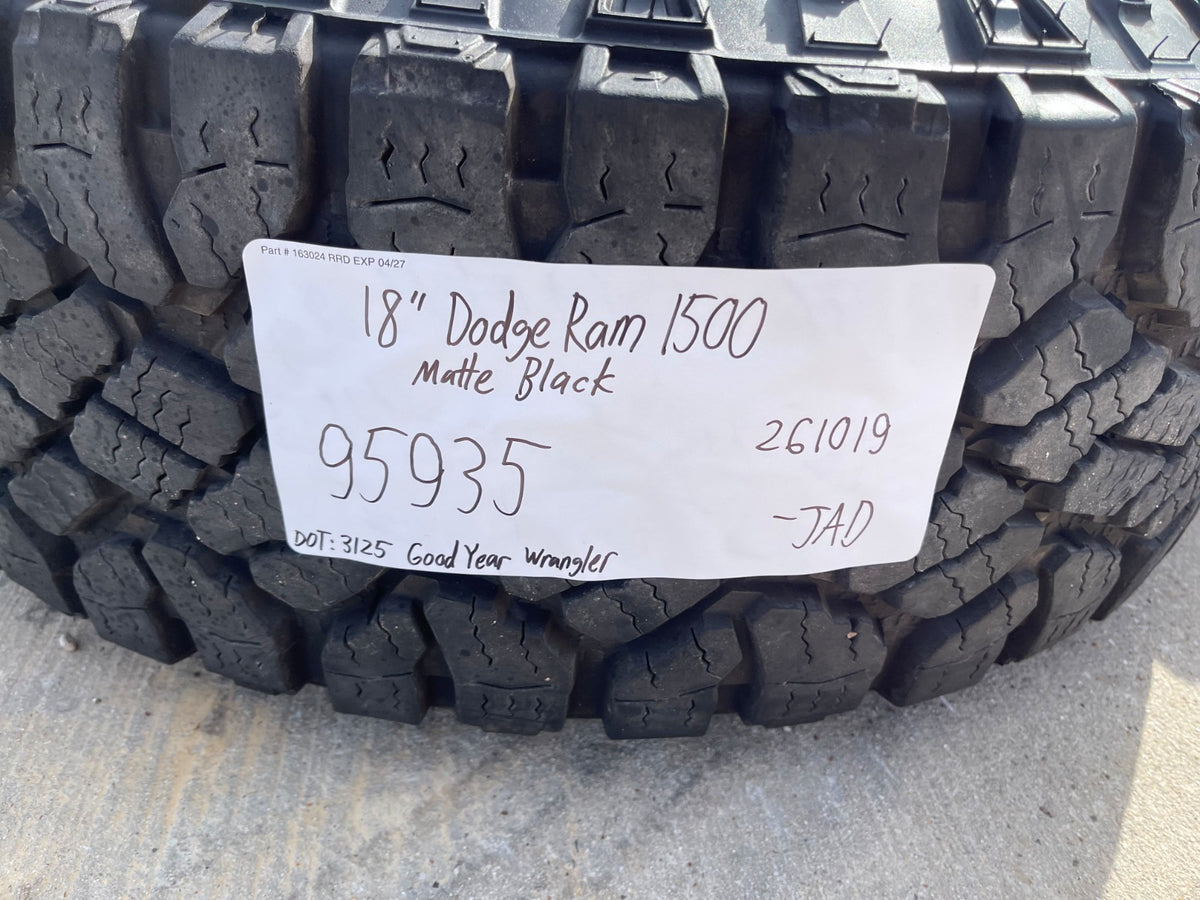 18" Dodge Ram 1500 Rebel Black OEM 95935 wheels rims SET DURATRAC A/T