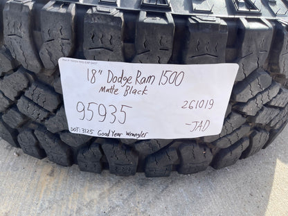 18" Dodge Ram 1500 Rebel Black OEM 95935 wheels rims SET DURATRAC A/T