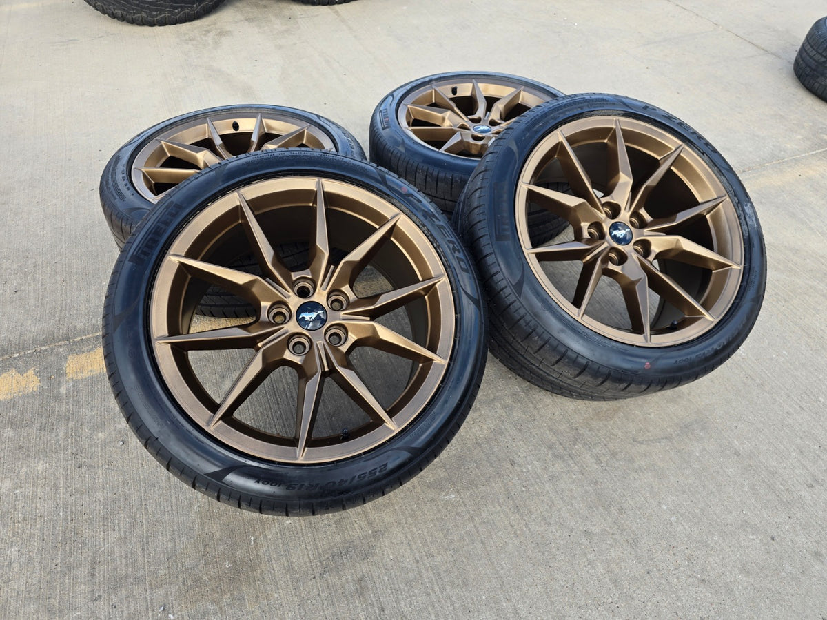 19" Ford Mustang GT Dark Horse OEM 95839 95840 wheels rims BRONZE 2026 2027 NEW