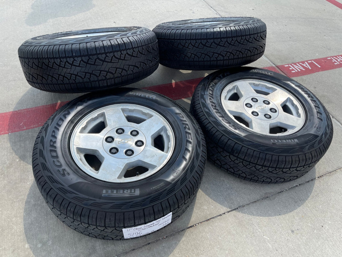17" Chevy Tahoe Silverado Suburban Z71 OEM 5196 wheels rims tires SET