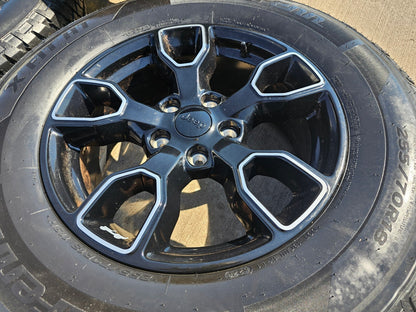 18" Jeep Wrangler SMOKY MOUNTAIN Black OEM 9198 wheels rims tires