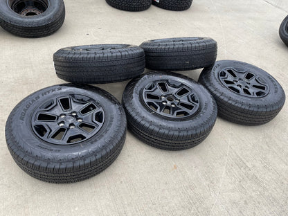 17" Jeep Wrangler Gladiator OEM wheels rims 9118 black tires NEW