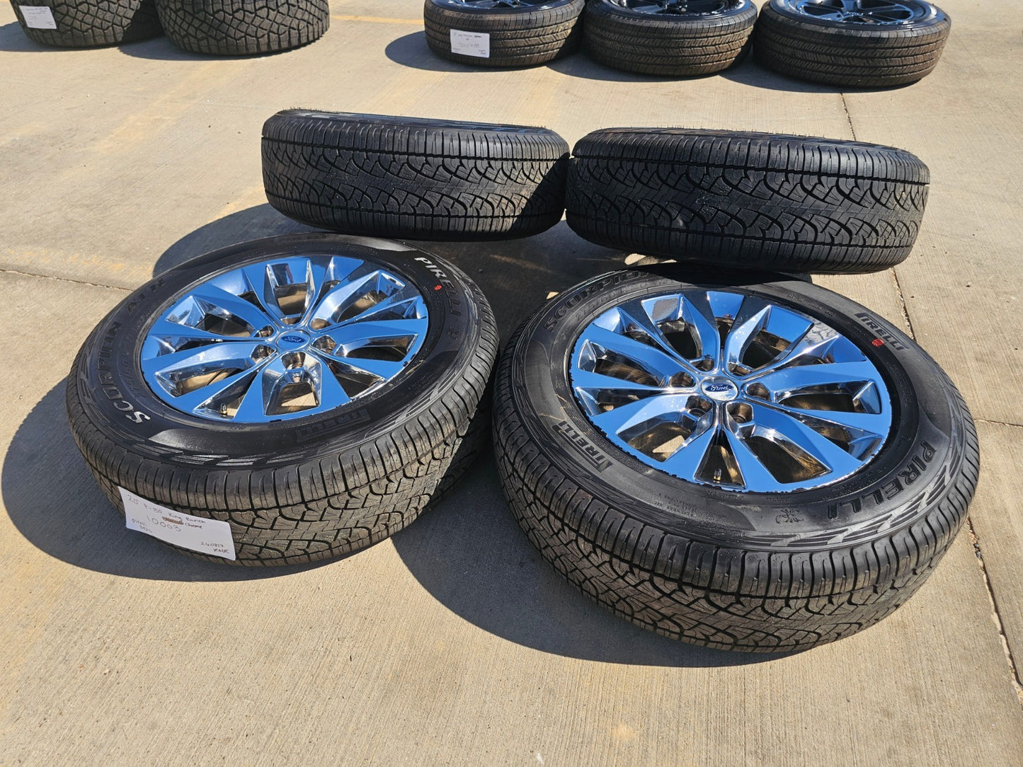 20" Ford F-150 Expedition CHROME rims wheels 10003 OEM tires SET PIRELLI A/TR