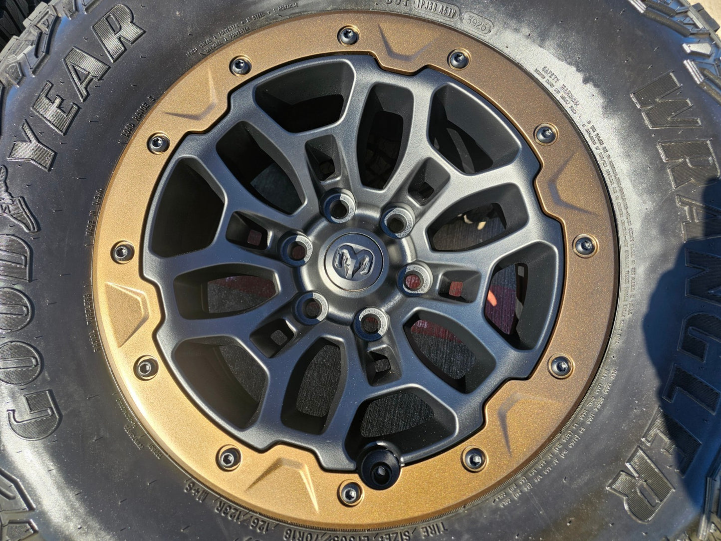 18" Dodge Ram 1500 TRX Beadlock OEM bronze RHO wheels rims 2735 tires NEW 35"