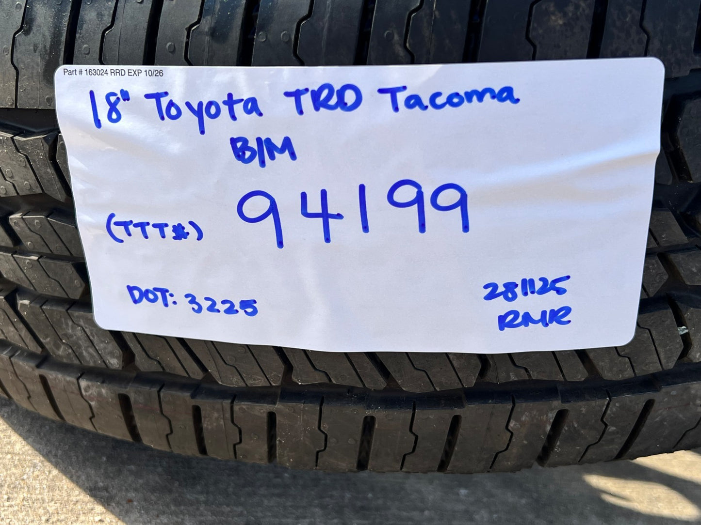 18" Toyota Tacoma 4Runner TRD OEM 94199 wheels rims 2024 2025 2026 NEW MICHELIN