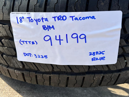 18" Toyota Tacoma 4Runner TRD OEM 94199 wheels rims 2024 2025 2026 NEW MICHELIN