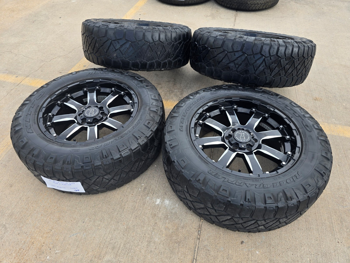 20x9 20" Black Rhino Sierra Chevy Silverado RAM Tacoma wheels rims 6x139 6x5.5