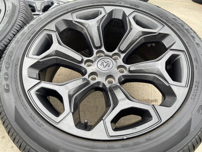 22" Dodge Ram 1500 OEM Laramie rims wheels 2685 tires 2023 2024 2025