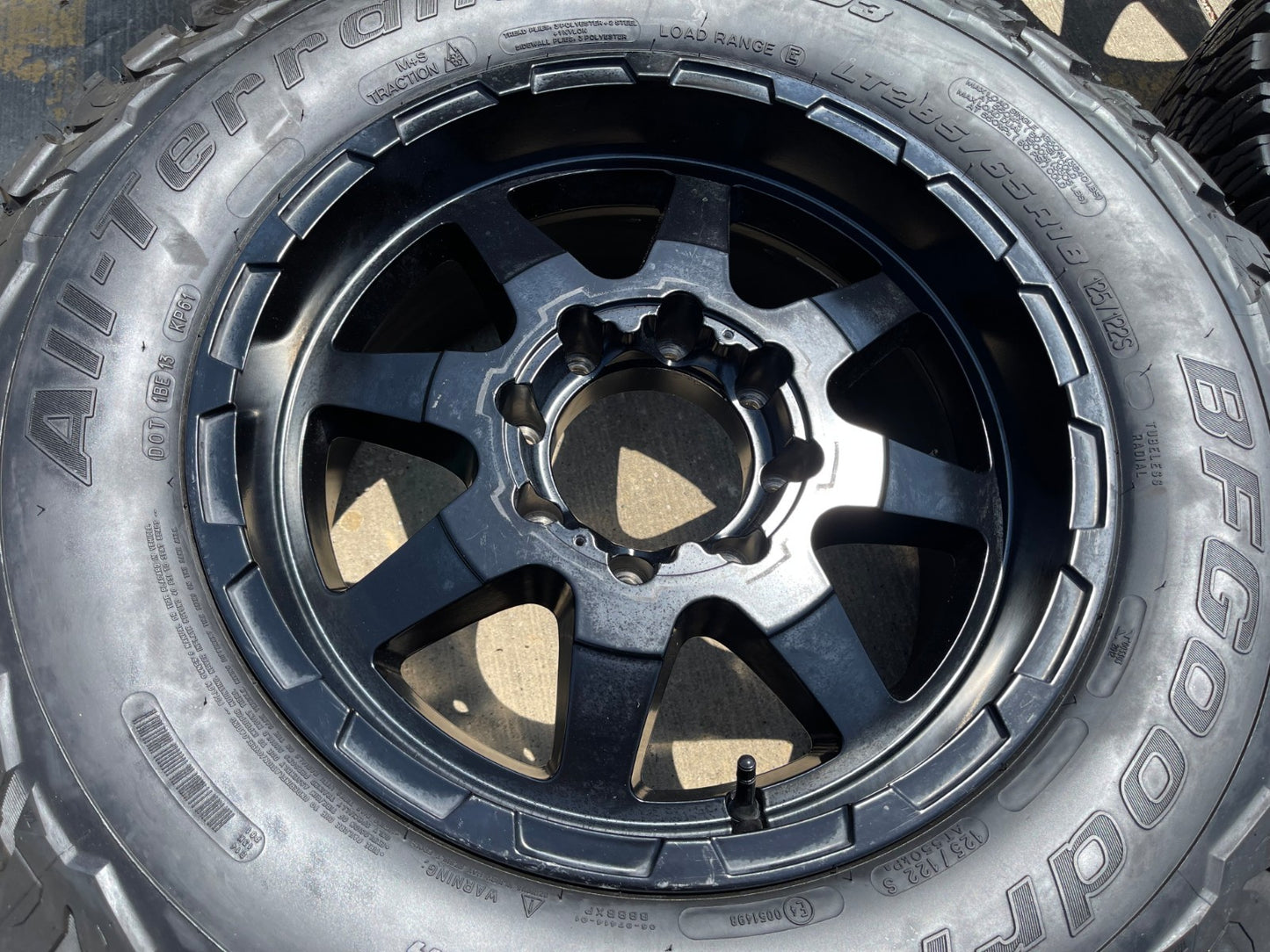 18x9 18" VOXX GFX TR12 wheels rims 8x165 8x6.5 Chevy GMC Ram 2500 3500 BFG KO3