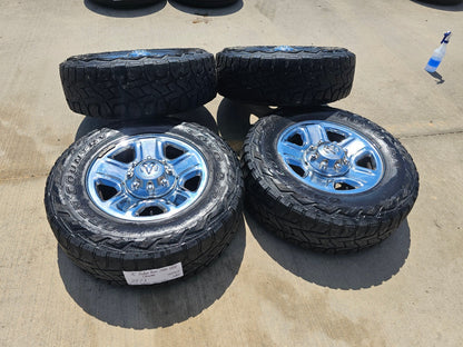 18" Dodge Ram 2500 3500 STEEL chrome OEM 2473 wheels rims SET TOYO R/T