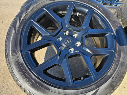 22" Dodge Ram 1500 OEM LIMITED Laramie wheels rims black 2725 2684 tires