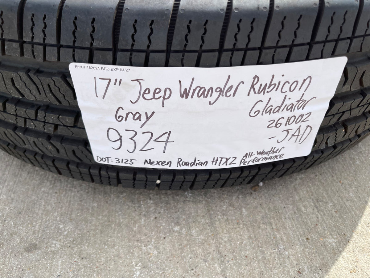 17" Jeep Wrangler Rubicon OEM wheels rims 9324 Gladiator 2025 2026 SET NEXEN NEW
