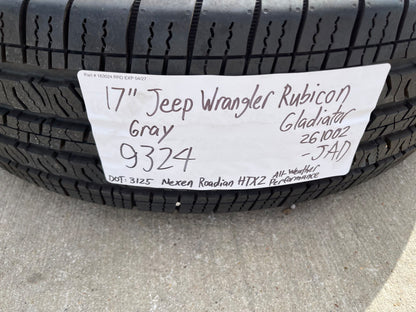 17" Jeep Wrangler Rubicon OEM wheels rims 9324 Gladiator 2025 2026 SET NEXEN NEW