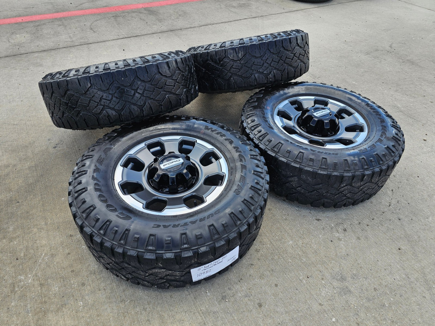 18" Ford F-250 F-350 OEM TREMOR rims wheels 10482 tires SET DURATRAC R/T 35"