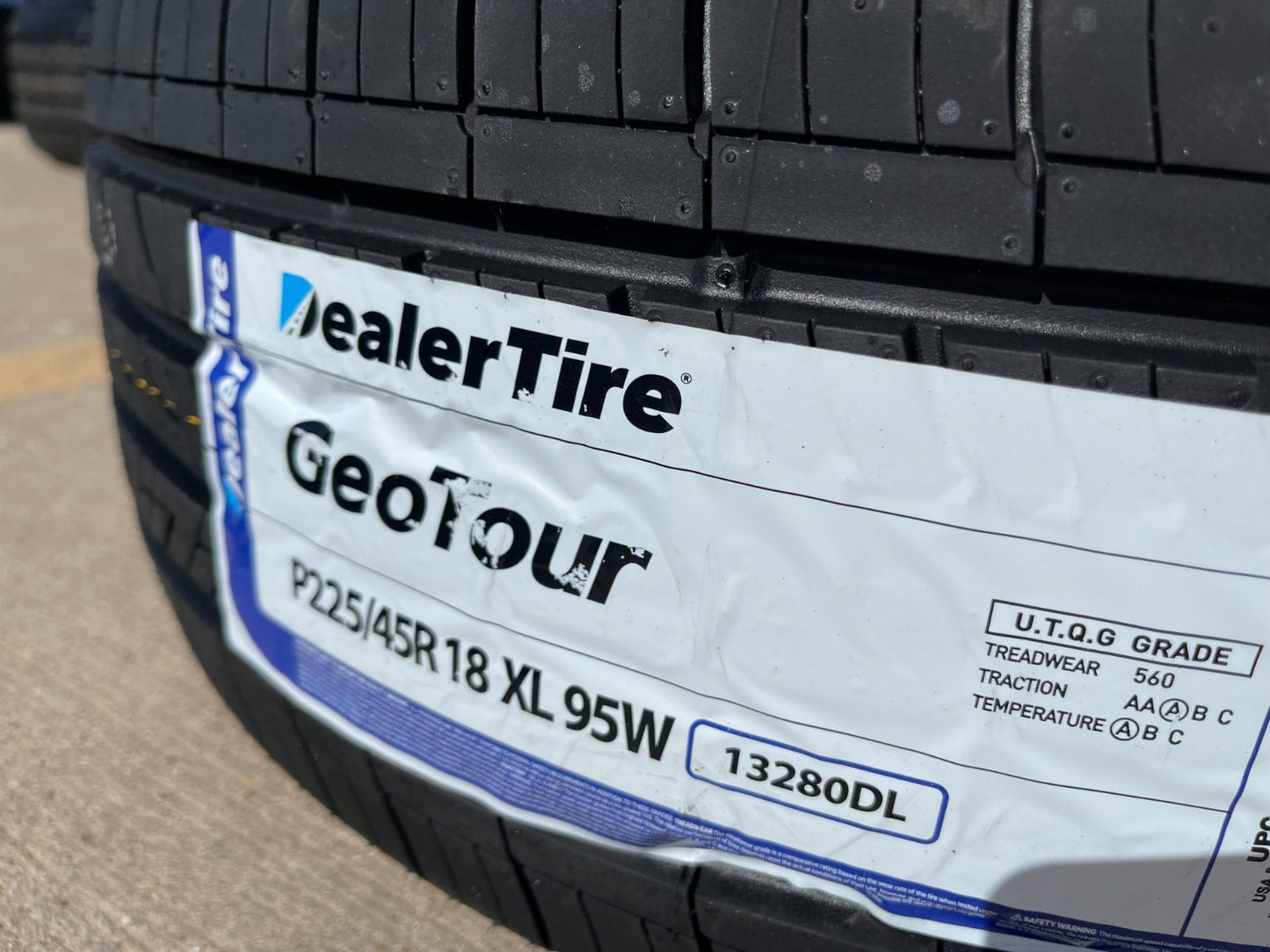 (1) 225/45/18 Geotour A/S tire single 95W XL P225/45R18 NEW