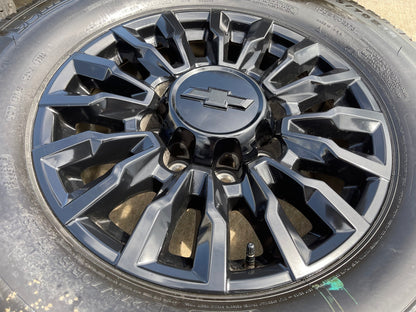 18" Chevy Silverado ALASKAN AT4X 2500 black OEM 14031 wheels rims 2024 2025 NEW