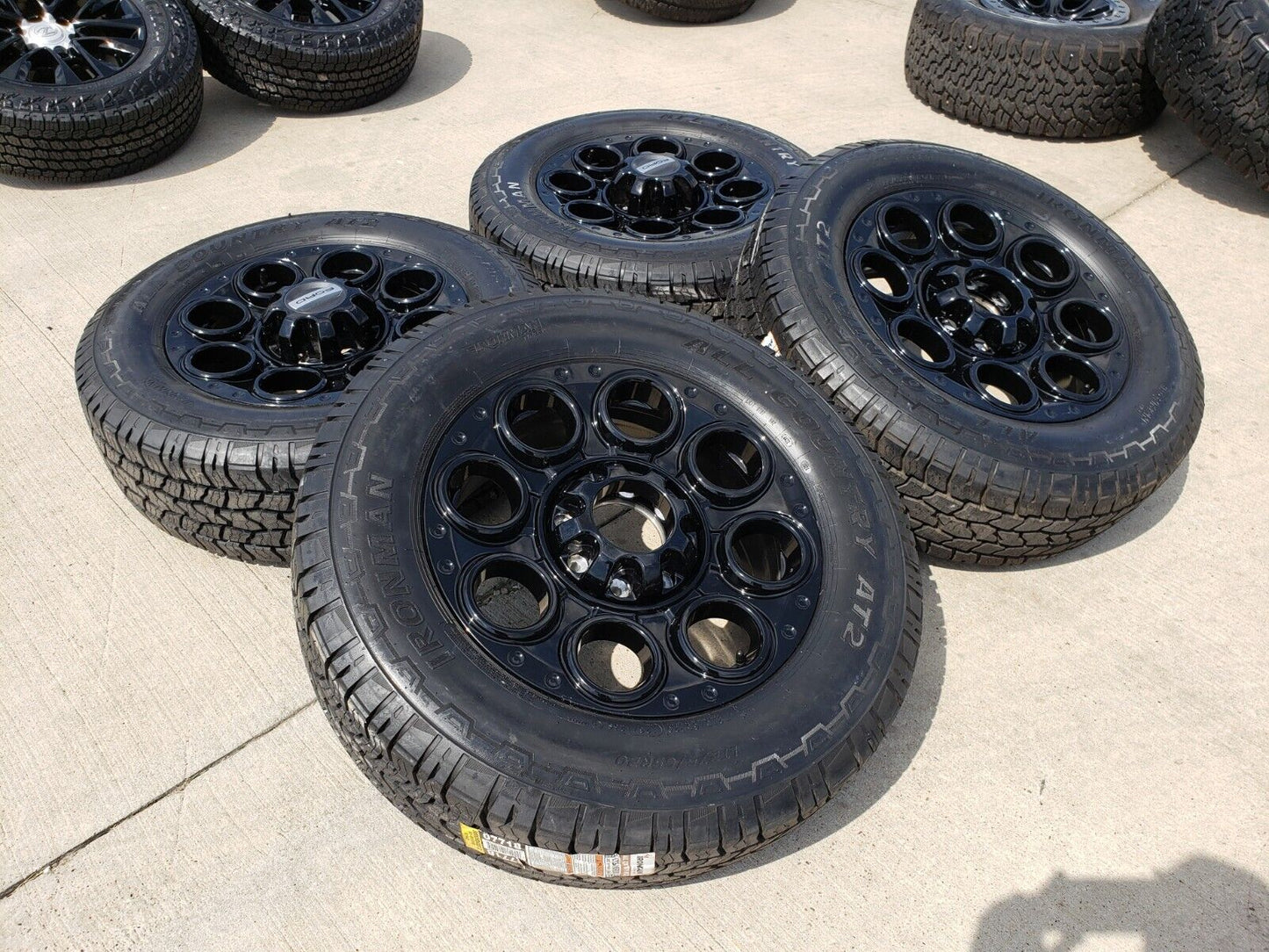 20" Ford F-250 F-350 OEM black TREMOR wheels rims 10299 10484 A/T2 tires NEW